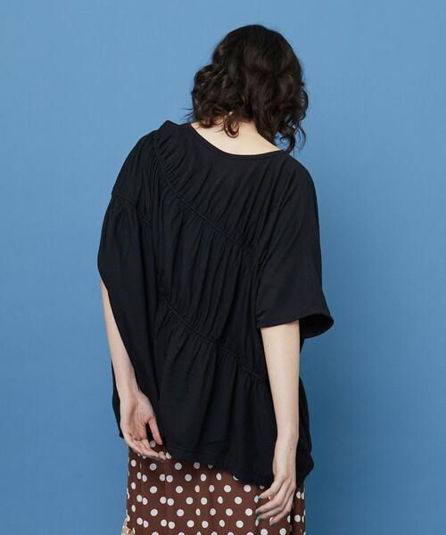 FRAPBOIS（フラボア）の「フレンチギャザー カットソー（Tシャツ/カットソー・レディース・ブラック/オレンジ・1）」の9枚目の写真