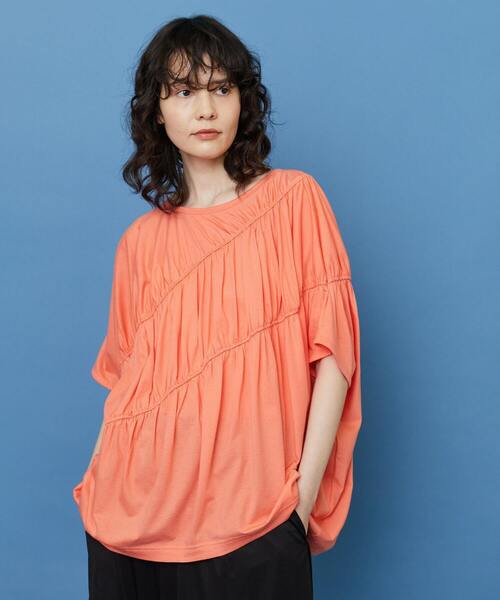 FRAPBOIS（フラボア）の「フレンチギャザー カットソー（Tシャツ/カットソー・レディース・ブラック/オレンジ・1）」の14枚目の写真