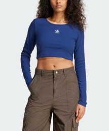 adidas | エッセンシャルズ リブ クロップ 長袖Tシャツ / ロンT / アディダスオリジナルス adidas Originals(Tシャツ/カットソー)