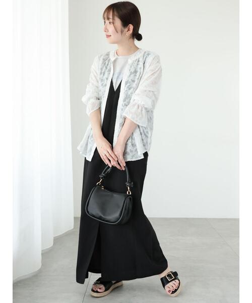 Te chichi TERRASSE（テチチテラス）の「【抗菌防臭】ロゴプリントノースリーブトップス（Tシャツ/カットソー・レディース・チャコールグレー/グレー/オフホワイト・F）」の15枚目の写真