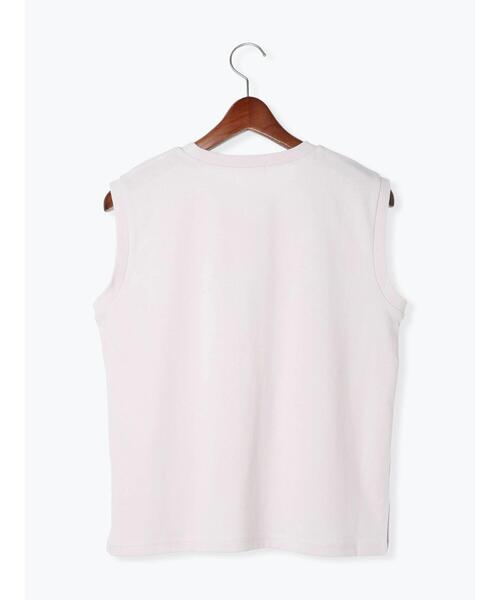 Te chichi TERRASSE（テチチテラス）の「【抗菌防臭】ロゴプリントノースリーブトップス（Tシャツ/カットソー・レディース・チャコールグレー/グレー/オフホワイト・F）」の9枚目の写真