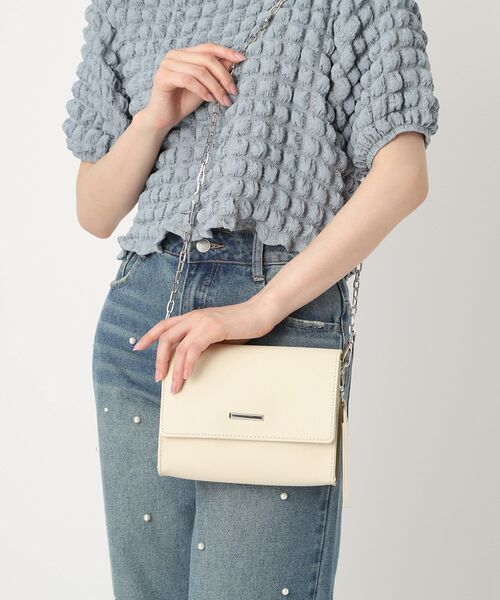 ◎新品タグ付◎A POINT ETC ◎ボアチェーンバッグ ADD CULUMN(アドカラム) PUFF - CROSSBODY CHAIN/チェーンバッグ