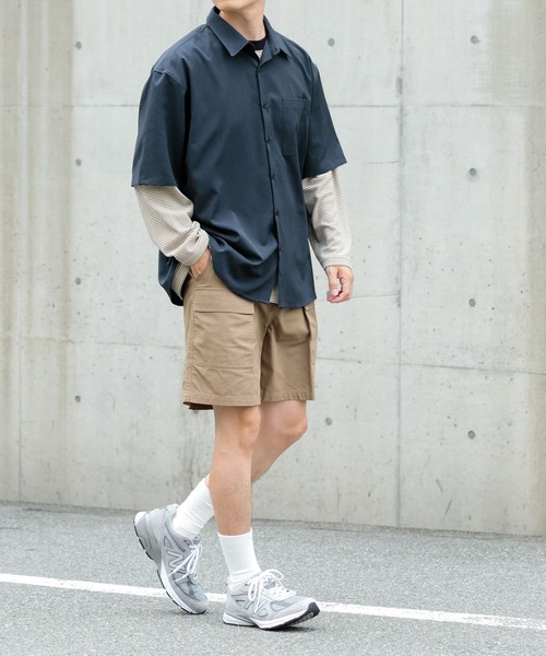 ITEMS URBANRESEARCH（アイテムズ アーバンリサーチ）の「『セットアップ対応』ヨウリュウ レギュラーカラー 半袖シャツ（シャツ/ブラウス・メンズ・ブラック/ネイビー/ブラウン・MEDIUM/LARGE）」の12枚目の写真