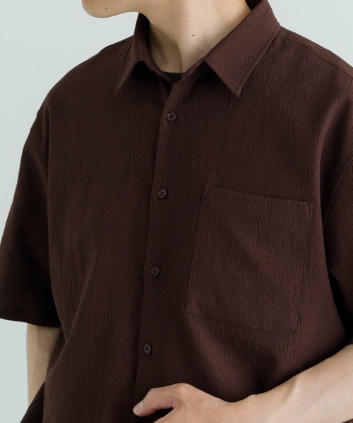 ITEMS URBANRESEARCH（アイテムズ アーバンリサーチ）の「『セットアップ対応』ヨウリュウ レギュラーカラー 半袖シャツ（シャツ/ブラウス・メンズ・ブラック/ネイビー/ブラウン・MEDIUM/LARGE）」の18枚目の写真