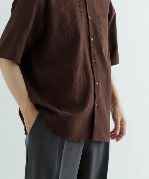 ITEMS URBANRESEARCH（アイテムズ アーバンリサーチ）の「『セットアップ対応』ヨウリュウ レギュラーカラー 半袖シャツ（シャツ/ブラウス・メンズ・ブラック/ネイビー/ブラウン・MEDIUM/LARGE）」の20枚目の写真