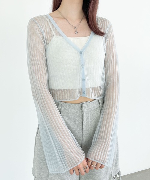 シアークロップド クロップド カーディガン Heather ヘザー の シア