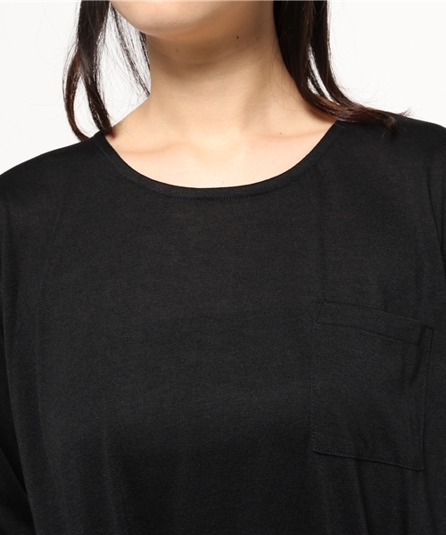 Denime(ドゥニーム)の「レースアップバックレイヤードカット(Tシャツ/カットソー・レディース・グレー/ブラック/カーキ・FREE)」の7枚目の写真
