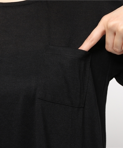 Denime(ドゥニーム)の「レースアップバックレイヤードカット(Tシャツ/カットソー・レディース・グレー/ブラック/カーキ・FREE)」の9枚目の写真