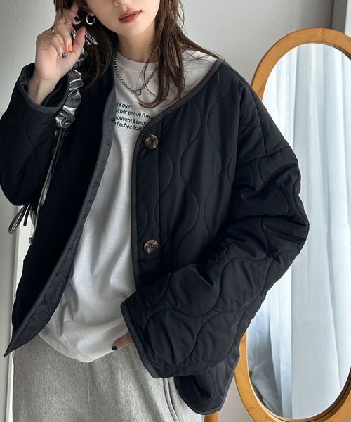 極美品！×BALMAINコラボノーカラーコート！ セール】《JaVaジャバコラボ》大人カジュアルの大定番。ノーカラー波