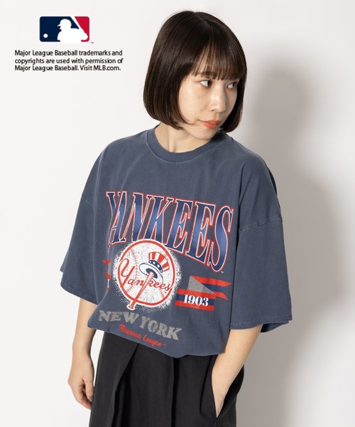 LEPSIM(レプシィム)の「MLB プリントBIGTシャツ 127579(Tシャツ/カットソー・レディース・ライトグレー/オフホワイト/ネイビー・FREE)」の3枚目の写真