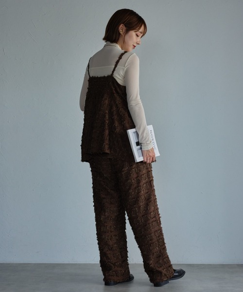 ap retro(アプレトロ)の「【セットアップ対応】フリンジ ジャガードイージーワイドパンツ《動画あり》(その他パンツ・レディース・ブラウン/グレー/ブラック/ベージュ/ブラック系その他・FREE)」の17枚目の写真