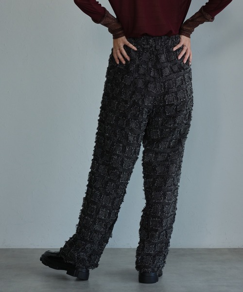 ap retro(アプレトロ)の「【セットアップ対応】フリンジ ジャガードイージーワイドパンツ《動画あり》(その他パンツ・レディース・ブラウン/グレー/ブラック/ベージュ/ブラック系その他・FREE)」の19枚目の写真