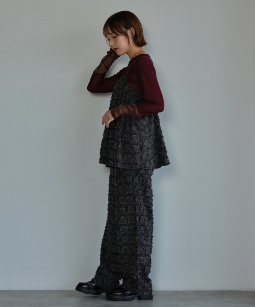 (1964)バブリーFrance製 Virginie プリーツ セットアップ 1964)バブリーFrance製 Virginie プリーツ セットアップ 1964)バブリー