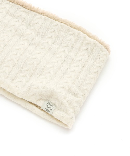 MAKE YOUR DAY（メイクユアデイ）の「リバーシブルネックウォーマー（ネックウォーマー/スヌード・キッズ・グレー/ブラック/アイボリー/ブラウン・FREE）」の21枚目の写真