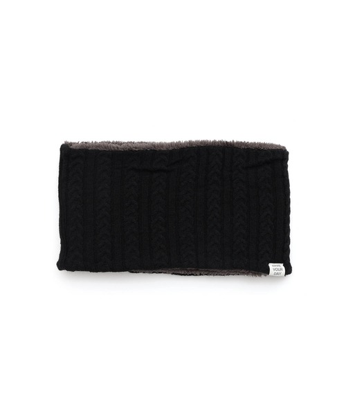 MAKE YOUR DAY（メイクユアデイ）の「リバーシブルネックウォーマー（ネックウォーマー/スヌード・キッズ・グレー/ブラック/アイボリー/ブラウン・FREE）」の7枚目の写真