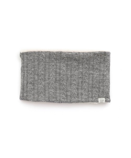 MAKE YOUR DAY（メイクユアデイ）の「リバーシブルネックウォーマー（ネックウォーマー/スヌード・キッズ・グレー/ブラック/アイボリー/ブラウン・FREE）」の11枚目の写真