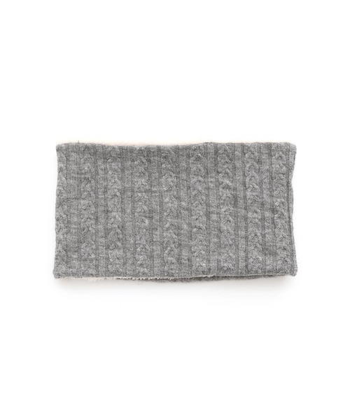 MAKE YOUR DAY（メイクユアデイ）の「リバーシブルネックウォーマー（ネックウォーマー/スヌード・キッズ・グレー/ブラック/アイボリー/ブラウン・FREE）」の12枚目の写真