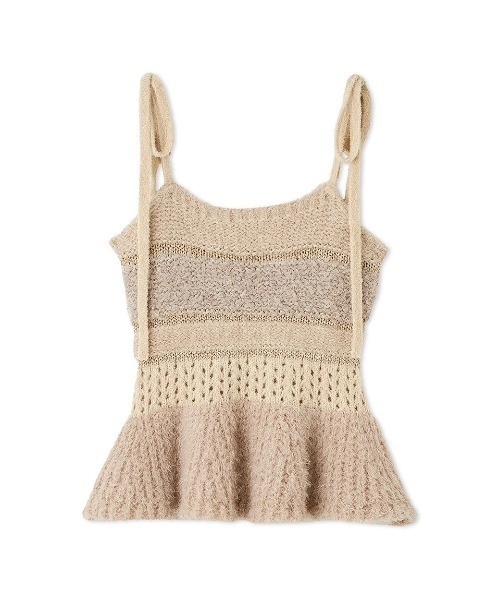 LILY BROWN（リリーブラウン）の「ニットペプラムビスチェ