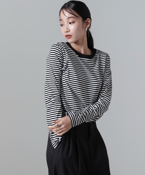 NANO universe（ナノユニバース）の「ボーダーロングスリーブTシャツ