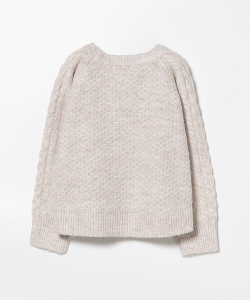 BEAMS mini（ビームスミニ）の「ポップコーン ケーブルニット 2024FW（90～150cm）（ニット/セーター・キッズ・ホワイト系その他5/ピンク・90/100/110/120/130/140/150）」の19枚目の写真