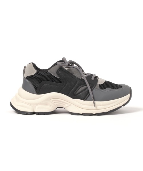 studio CLIP（スタディオクリップ）の「【消臭/抗菌防臭/クッションインソール】厚底メッシュスニーカー（スニーカー・レディース・ピンク/ベージュ/ブラック・LARGE/MEDIUM）」の6枚目の写真