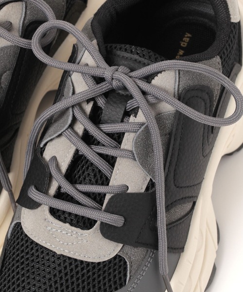 studio CLIP（スタディオクリップ）の「【消臭/抗菌防臭/クッションインソール】厚底メッシュスニーカー（スニーカー・レディース・ピンク/ベージュ/ブラック・LARGE/MEDIUM）」の10枚目の写真