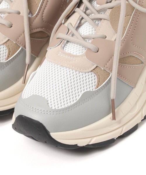studio CLIP（スタディオクリップ）の「【消臭/抗菌防臭/クッションインソール】厚底メッシュスニーカー（スニーカー・レディース・ピンク/ベージュ/ブラック・LARGE/MEDIUM）」の14枚目の写真