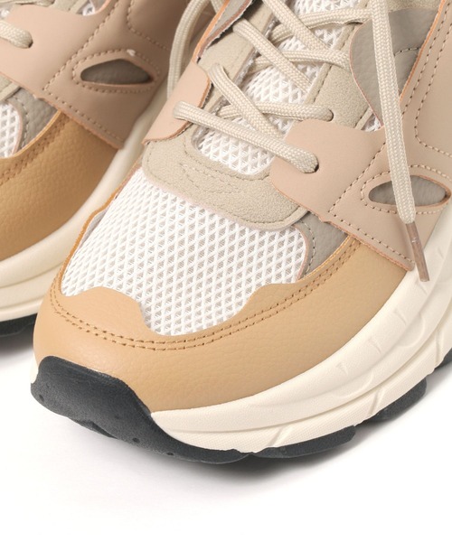studio CLIP（スタディオクリップ）の「【消臭/抗菌防臭/クッションインソール】厚底メッシュスニーカー（スニーカー・レディース・ピンク/ベージュ/ブラック・LARGE/MEDIUM）」の16枚目の写真