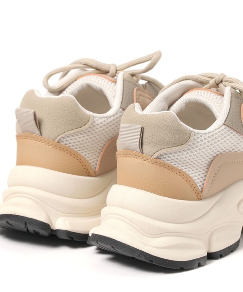 studio CLIP（スタディオクリップ）の「【消臭/抗菌防臭/クッションインソール】厚底メッシュスニーカー（スニーカー・レディース・ピンク/ベージュ/ブラック・LARGE/MEDIUM）」の17枚目の写真
