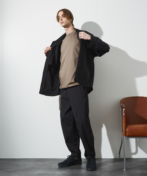ABAHOUSE(アバハウス)の「【ドローコード】Wシルケット ドレープ Tシャツ / オーバーサイズ(Tシャツ/カットソー・メンズ・ブラック/ホワイト/モカ/レモンイエロー・46/48)」の6枚目の写真