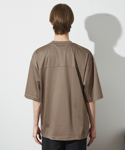 【ドローコード】Wシルケット ドレープ Tシャツ / オーバーサイズ ドローコード】Wシルケット ドレープ Tシャツ / オーバーサイズ