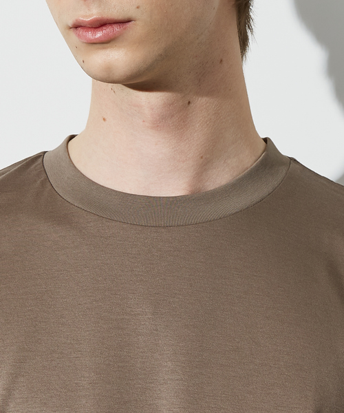 ABAHOUSE(アバハウス)の「【ドローコード】Wシルケット ドレープ Tシャツ / オーバーサイズ(Tシャツ/カットソー・メンズ・ブラック/ホワイト/モカ/レモンイエロー・46/48)」の10枚目の写真