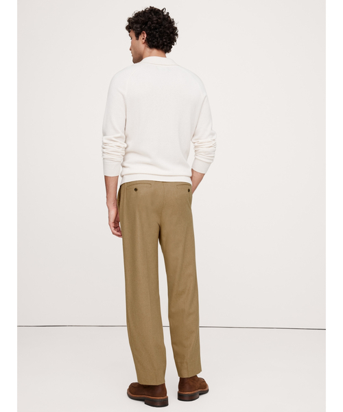 Banana Republic(バナナリパブリック)の「テーパード イタリアン フランネル プルオンパンツ(スラックス・メンズ・キャメル/チャコールグレー・30W/32W/33W/34W/28W/31W/29W)」の6枚目の写真