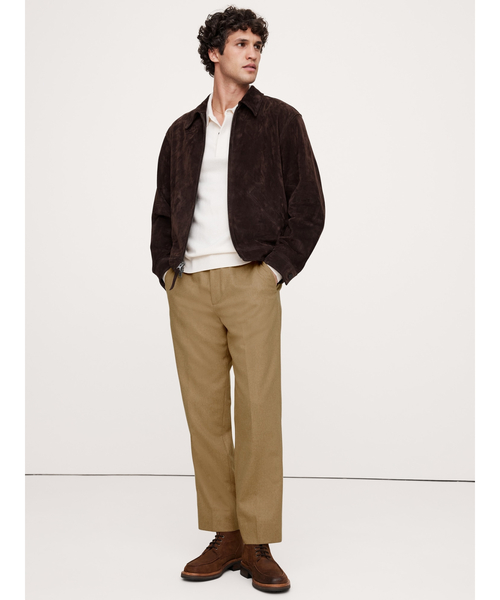 Banana Republic(バナナリパブリック)の「テーパード イタリアン フランネル プルオンパンツ(スラックス・メンズ・キャメル/チャコールグレー・30W/32W/33W/34W/28W/31W/29W)」の3枚目の写真