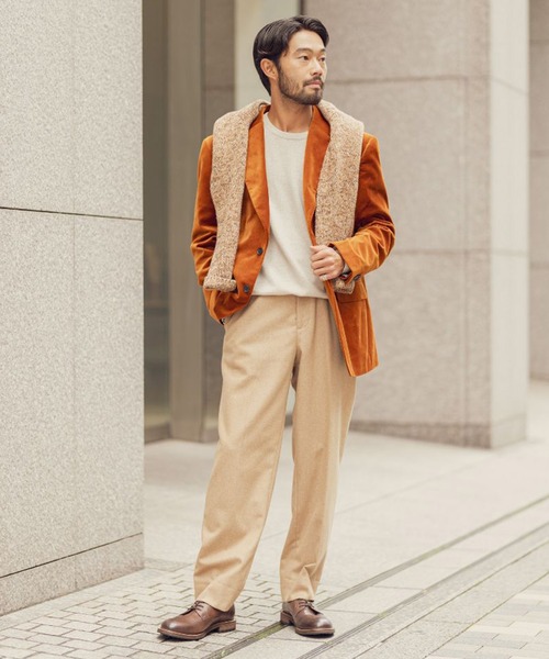 Banana Republic(バナナリパブリック)の「テーパード イタリアン フランネル プルオンパンツ(スラックス・メンズ・キャメル/チャコールグレー・30W/32W/33W/34W/28W/31W/29W)」の4枚目の写真