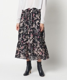 PRINTED GATHERED SKIRT