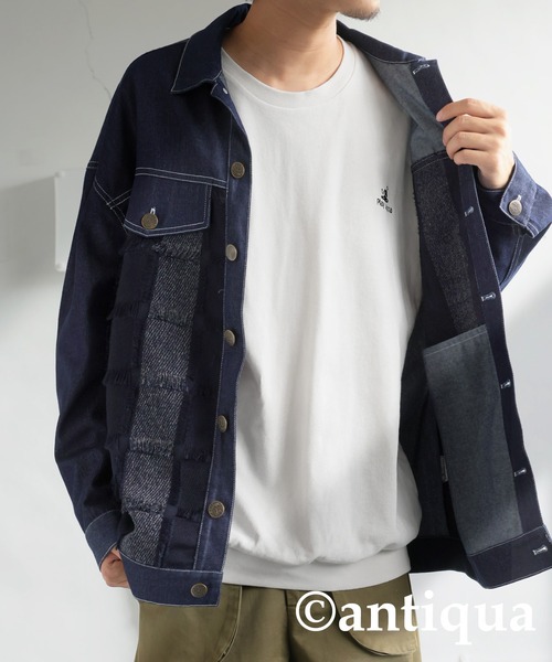 刺繍裏毛長袖プルオーバー（スウェット）｜antiqua（アンティカ）