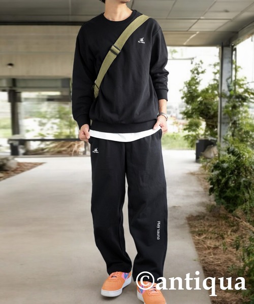 刺繍裏毛長袖プルオーバー（スウェット）｜antiqua（アンティカ）