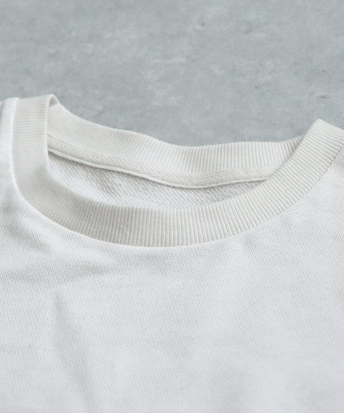 刺繍裏毛長袖プルオーバー（スウェット）｜antiqua（アンティカ）