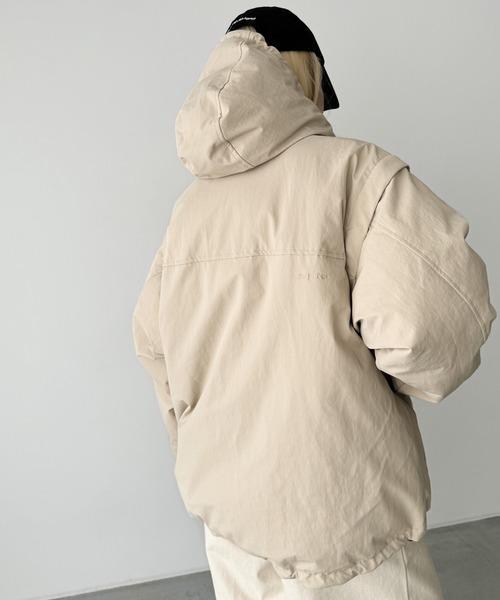 CANAL JEAN(キャナルジーン)の「SUPERTHANKS マウンテンパーカー(マウンテンパーカー・レディース・ブラック/クリーム・SMALL)」の2枚目の写真