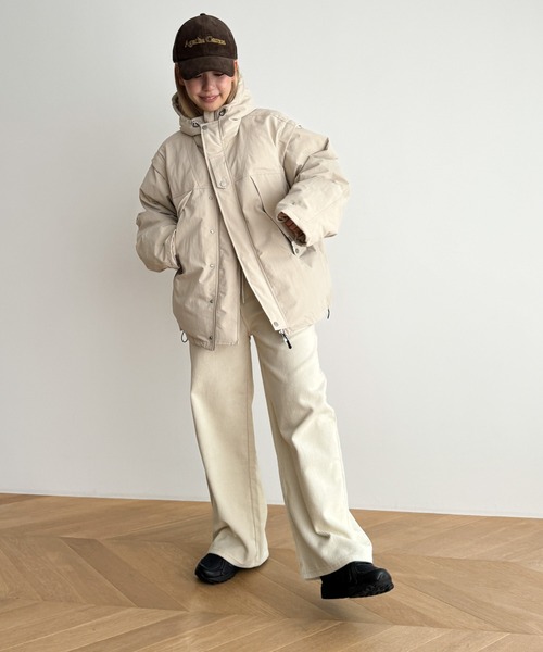 CANAL JEAN(キャナルジーン)の「SUPERTHANKS マウンテンパーカー(マウンテンパーカー・レディース・ブラック/クリーム・SMALL)」の5枚目の写真