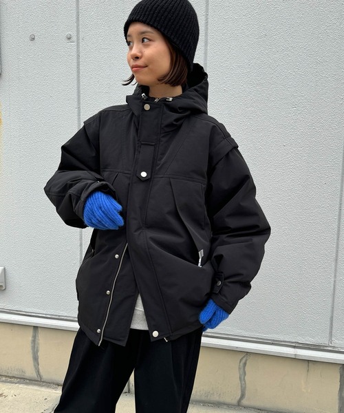 CANAL JEAN(キャナルジーン)の「SUPERTHANKS マウンテンパーカー(マウンテンパーカー・レディース・ブラック/クリーム・SMALL)」の9枚目の写真