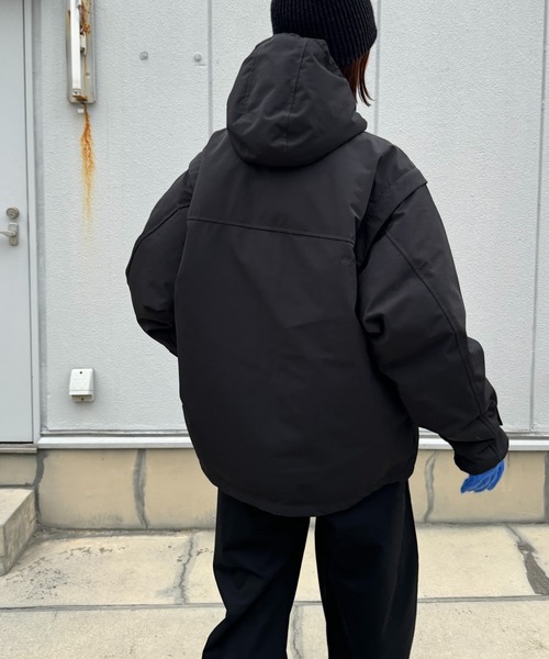 CANAL JEAN(キャナルジーン)の「SUPERTHANKS マウンテンパーカー(マウンテンパーカー・レディース・ブラック/クリーム・SMALL)」の10枚目の写真