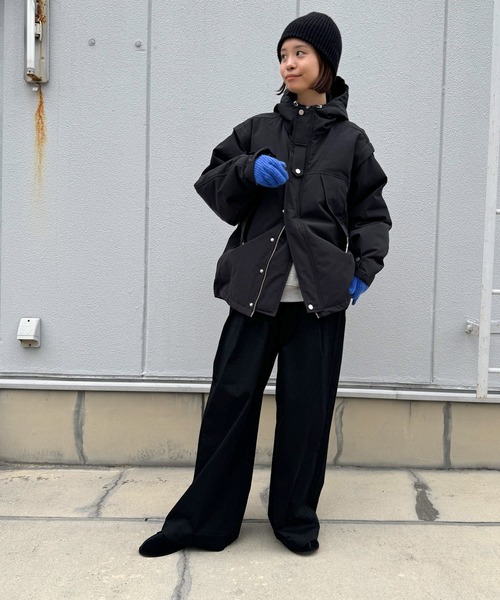 CANAL JEAN(キャナルジーン)の「SUPERTHANKS マウンテンパーカー(マウンテンパーカー・レディース・ブラック/クリーム・SMALL)」の11枚目の写真