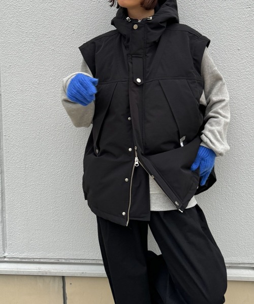 CANAL JEAN(キャナルジーン)の「SUPERTHANKS マウンテンパーカー(マウンテンパーカー・レディース・ブラック/クリーム・SMALL)」の12枚目の写真