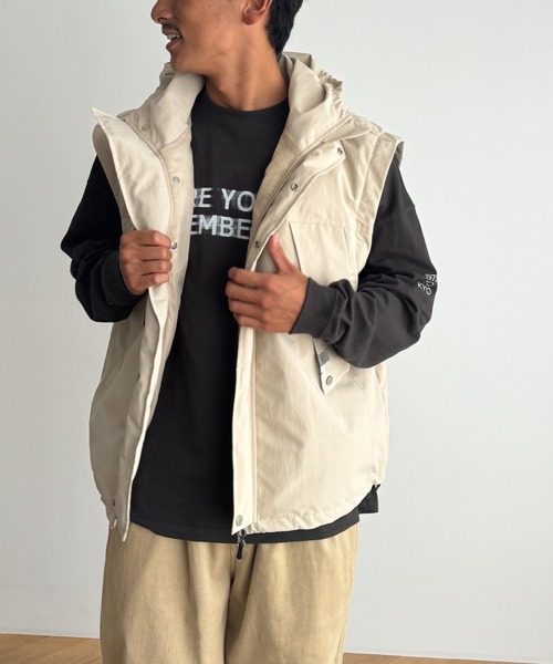 CANAL JEAN(キャナルジーン)の「SUPERTHANKS マウンテンパーカー(マウンテンパーカー・レディース・ブラック/クリーム・SMALL)」の14枚目の写真