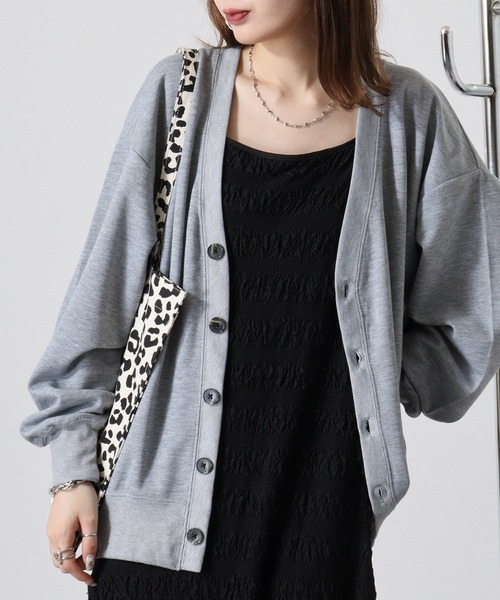 FUNALIVE（ファンアライブ）の「Simple plain cardigan / シンプル無地カーディガン unisex（カーディガン/ボレロ・メンズ・ブラック/杢グレー/ベージュ/ネイビー・XL/M/L）」の3枚目の写真