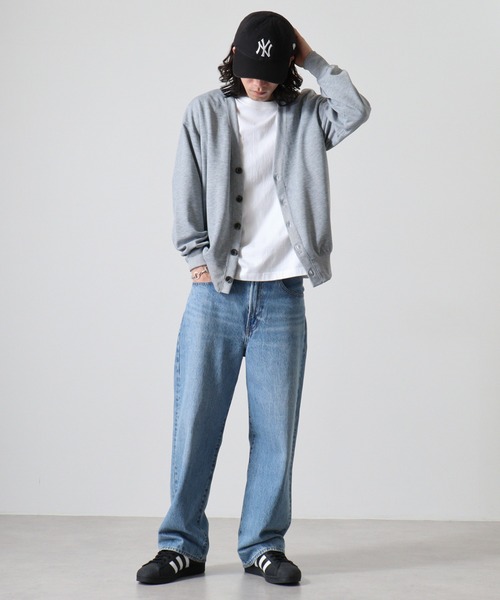 FUNALIVE（ファンアライブ）の「Simple plain cardigan / シンプル無地カーディガン unisex（カーディガン/ボレロ・メンズ・ブラック/杢グレー/ベージュ/ネイビー・XL/M/L）」の6枚目の写真
