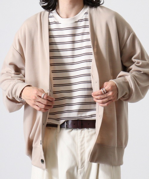 FUNALIVE（ファンアライブ）の「Simple plain cardigan / シンプル無地カーディガン unisex（カーディガン/ボレロ・メンズ・ブラック/杢グレー/ベージュ/ネイビー・XL/M/L）」の10枚目の写真