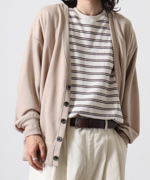 FUNALIVE（ファンアライブ）の「Simple plain cardigan / シンプル無地カーディガン unisex（カーディガン/ボレロ・メンズ・ブラック/杢グレー/ベージュ/ネイビー・XL/M/L）」の8枚目の写真